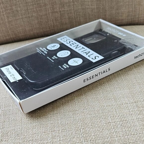 Tech21 Phone Case i Phone 12 Mini Black Back Fitted Case New in box - Picture 1 of 10